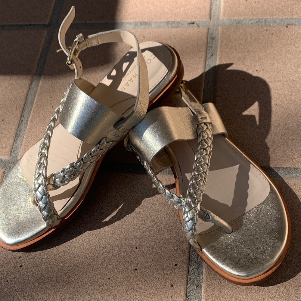 Cole Haan women’s Gold Braided Sandals